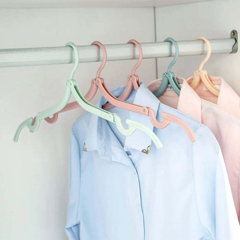 5-Pack Portable Folding Travel Clothes Hangers Collapsible Space-Saving Suitcase & Closet Organization Hangers - view 6