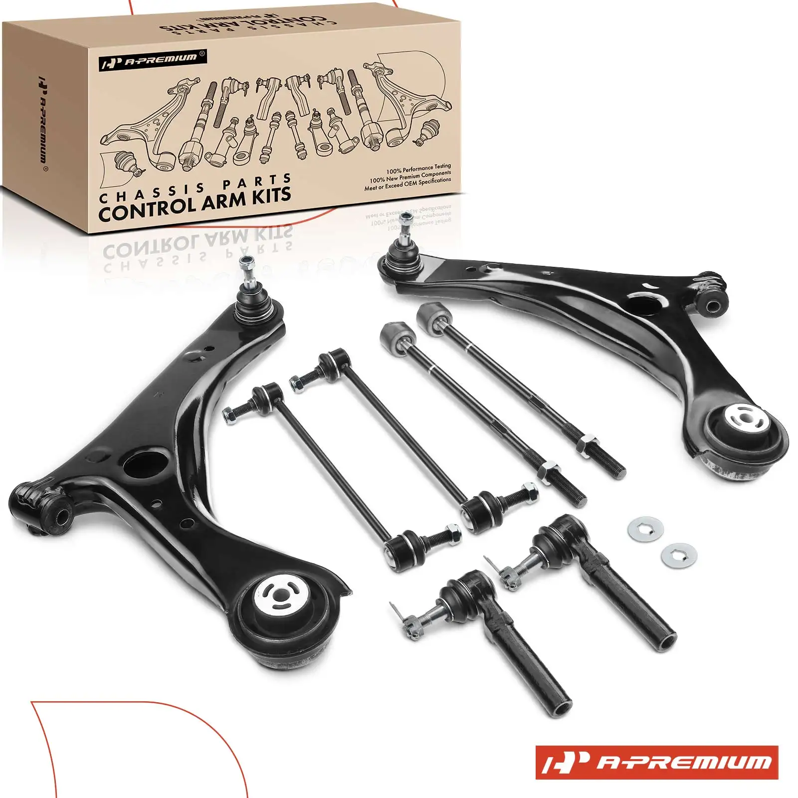 A-Premium 8x Front Control Arm with Ball Joint for Dodge Grand Caravan 2008-2010 Chrysler Town & Country 2008-2010
