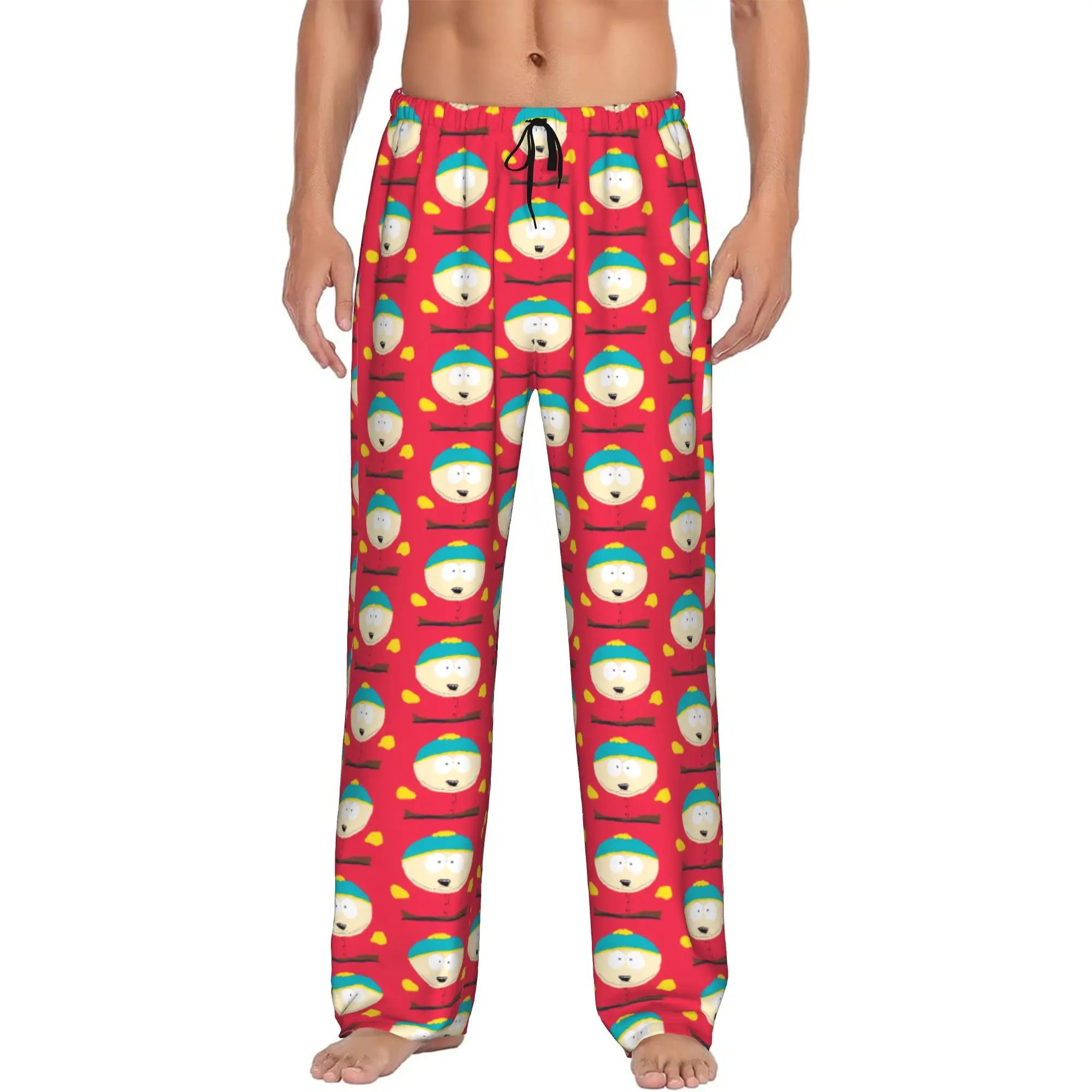 Custom E-Ericed Anime Pajama Pants Men Kennyed Kyled Staned Lounge Sleep Drawstring Sleepwear Bottoms with Pockets