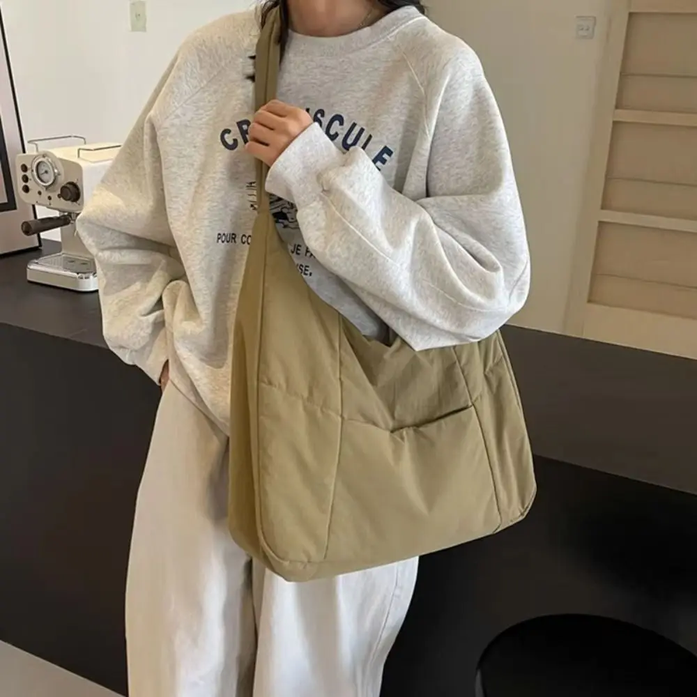 

Универсальная сумка на плечо из мягкой ткани на молнии, регулируемая повседневная сумка для покупок, сумка для хранения, однотонная сумка для подмышек, дорожная сумка