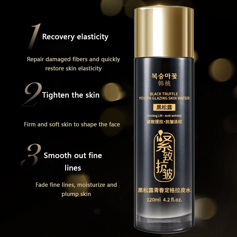 Black truffle Frozen Youth Lift Essence skin toner and cream，firming anti-wrinkle, light lines and anti-aging moisturize