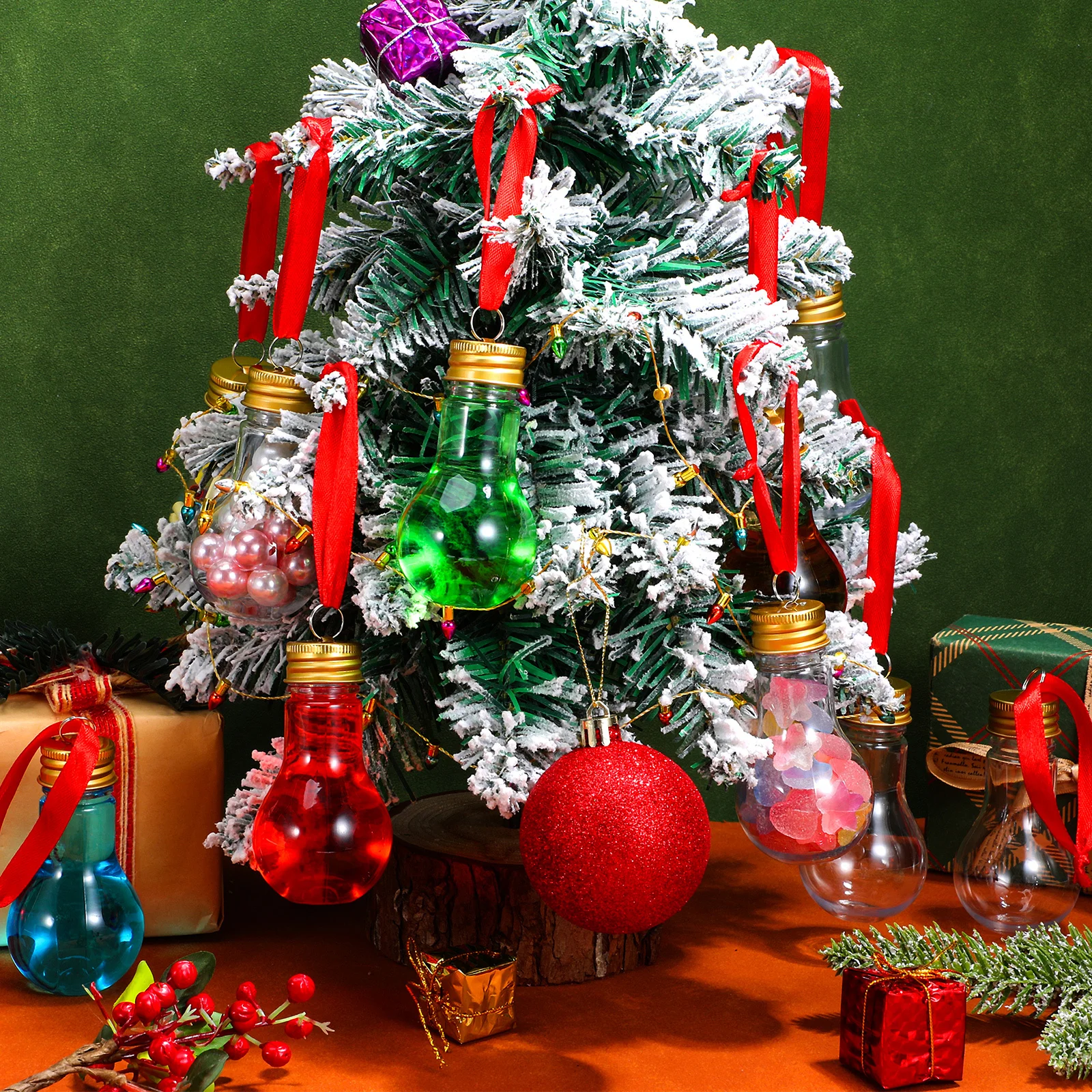 

25Pcs Clear Fillable Plastic Ornament Balls 50ml Christmas Tree Hanging DIY Craft Decorations Baubles Plastic Ornament Balls