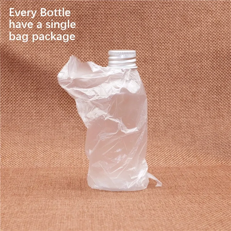 Botella vacía de plástico con tapa abatible de 60ml, tonificadores cosméticos, agua, champú, Perfume, contenedor recargable de viaje, marrón claro y verde