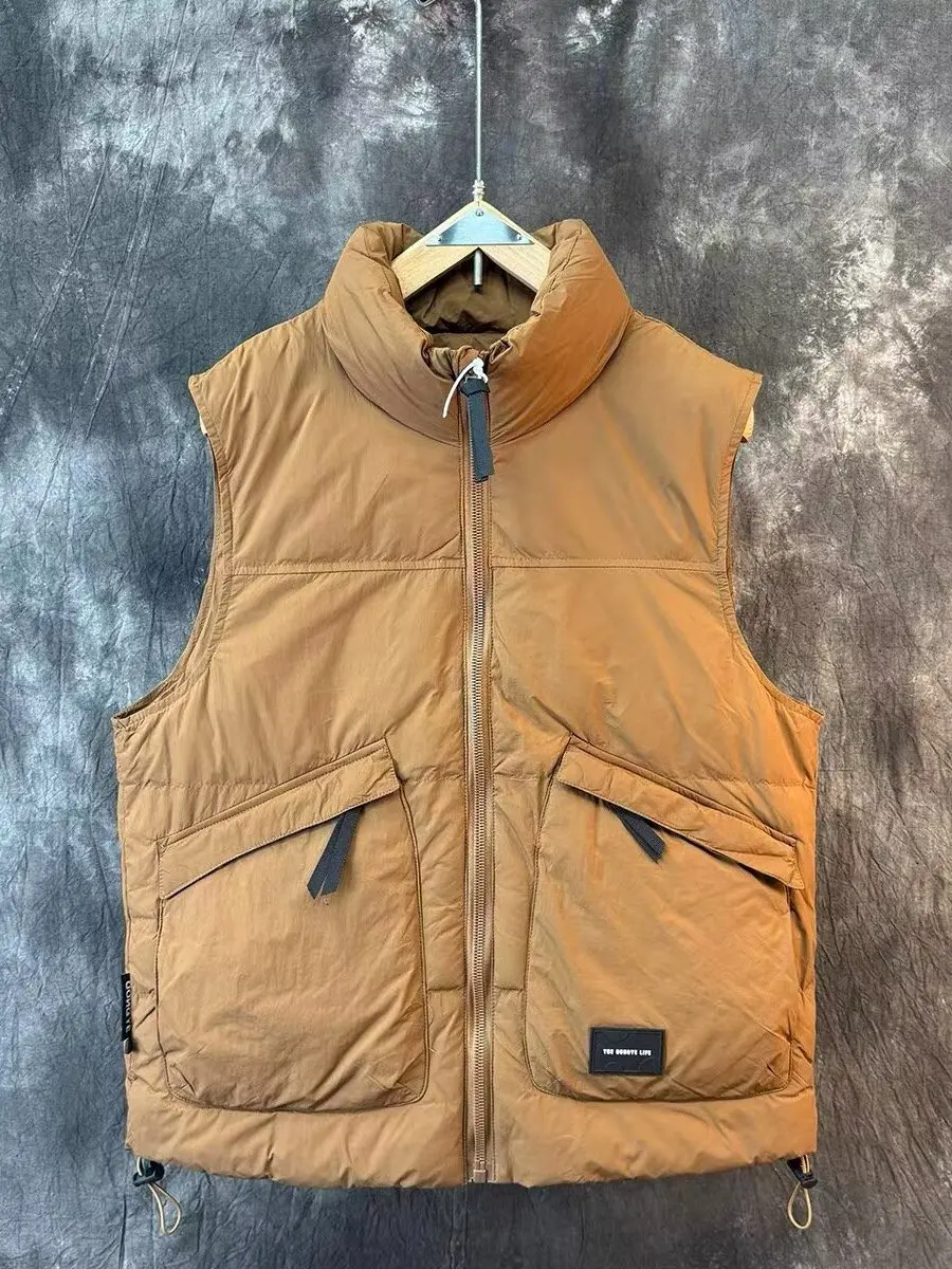 

Мужской повседневный хлопковый жилет, осенне-зимний теплый воротник-стойка, рабочая одежда, свободный жилет на молнии, Jaet, несколько кетов