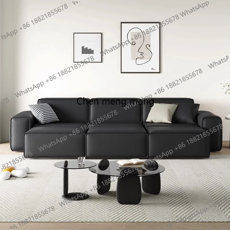 

Кожаный роскошный модный диван: эстетика современной итальянской минималистичной мебели для гостиной, многофункциональный диван для прихожей