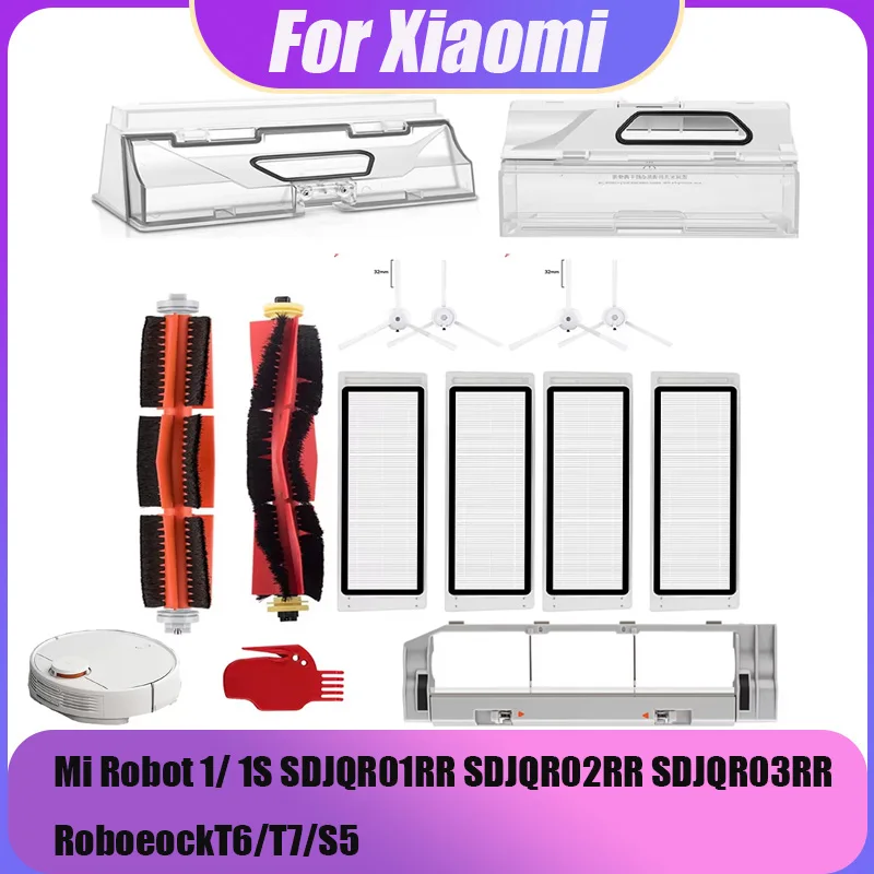 Hauptseite bürste für xiaomi mi roboter 1/ 1s sdjqr01rr sdjqr02rr sdjqr03rr roboeockt6/t7/s5 staubsauger zubehör hepa staub box