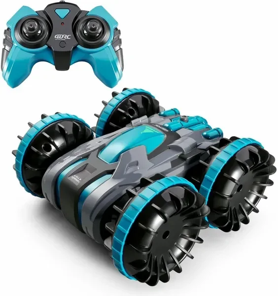 

4D C9 Amphibious Car for Kids 2.4GHZ Rechargeable Battery RC Stunt Vehicle 360°