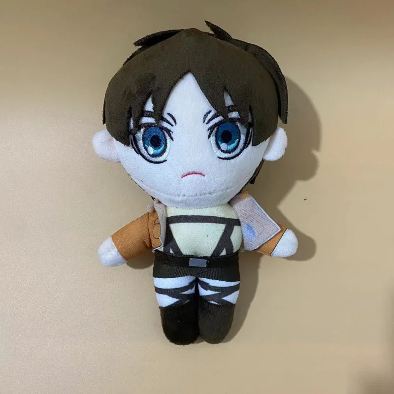 Boneka Plush Anime Attack On Titan 20cm, Mainan Kawaii Levi Eren Mikasa Ackerman, Koleksi Lucu, Hadiah Ulang Tahun Untuk Anak-Anak