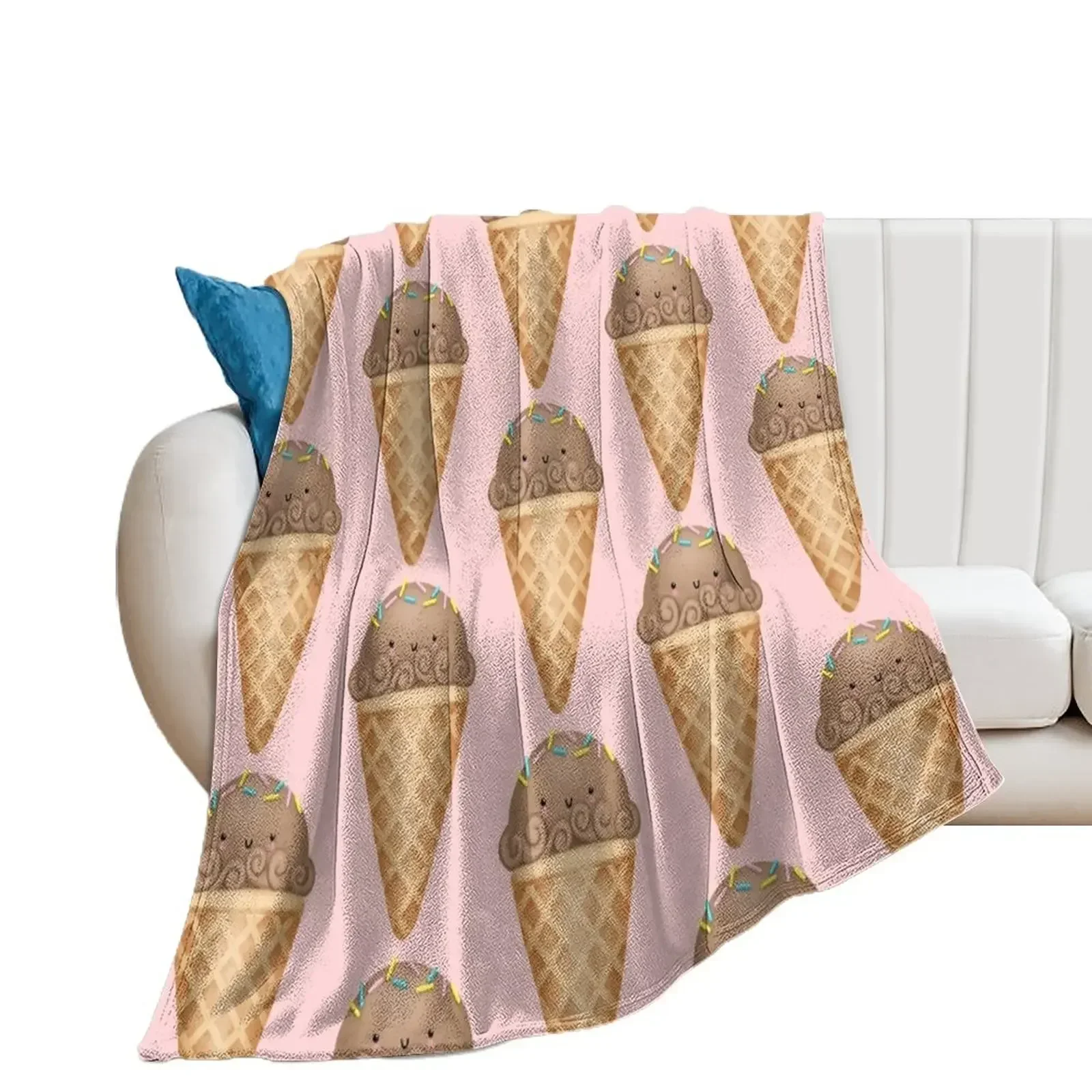 

Chocolate ice cream Throw Blanket Sofa Blankets For Bed Blankets