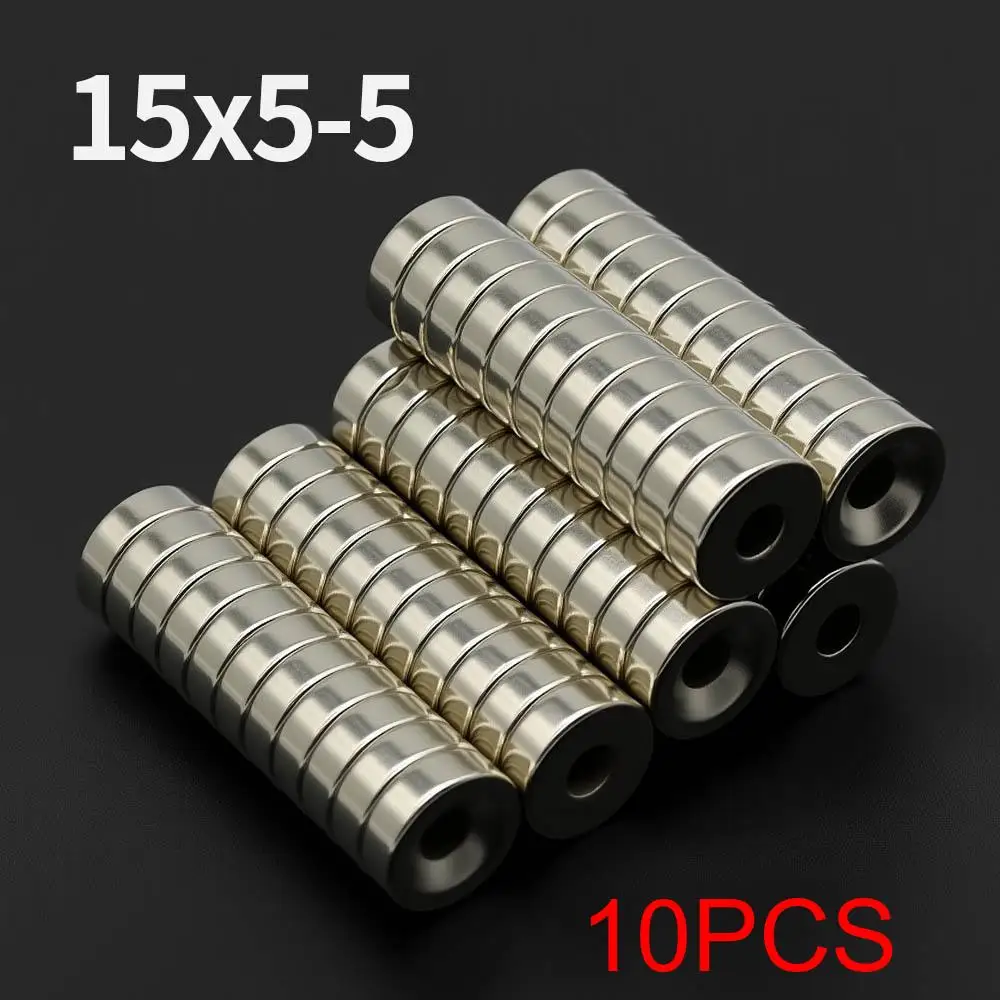 Leistungsstarker Neodym-Magnet mit Löchern N35 NdfeB Permanentmagnet imanes Runde superstarke Kühlschrankmagnete DIY 12x3-3mm 10x3-3