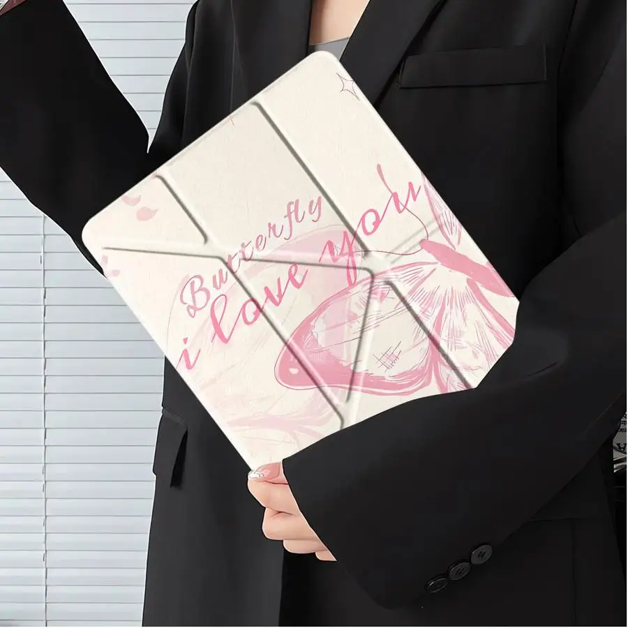 Tablet Case For iPad Mini 6 7 Air 4 5 M3 M2 M4 11inch Pro 2025 Pro 11th 10th 9th 8th 7th 12.9inch Holder Cover Colored Butterfly