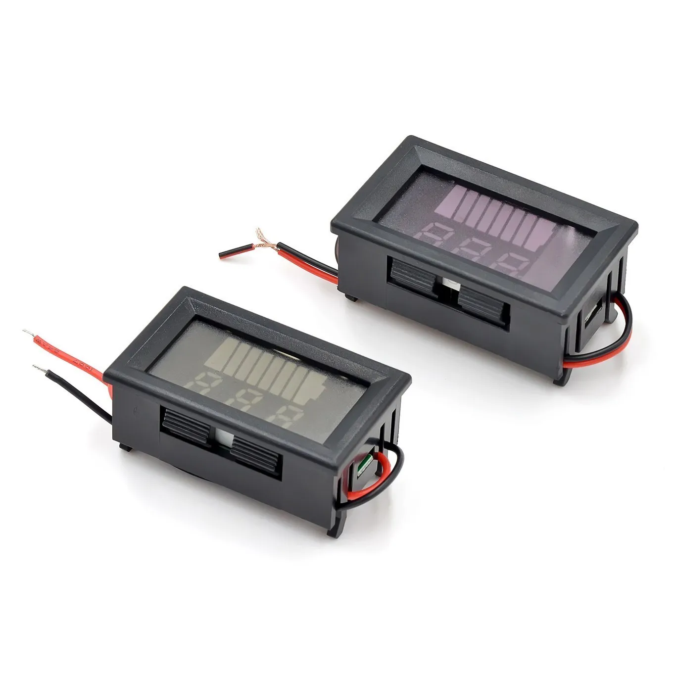 Car Battery Charge Level Indicator 12V 24V 36V 48V 60V 72V Lithium Battery Capacity Meter Tester Display LED Tester Voltmeter