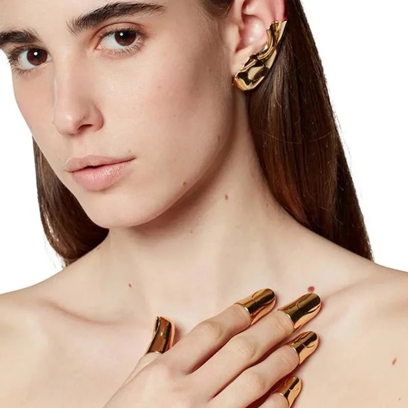 The New 2024 Half-Ear Contoured Earclip Is A New Gothic Copper Alloy Jewelry Party Gift For Women