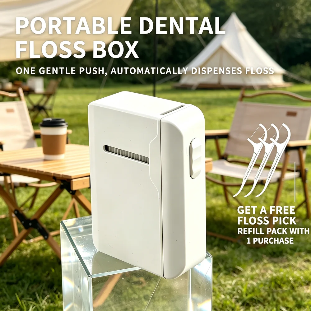 

Премиальные зубные нити-флоссеры (80 шт.) с автоматическим футляром, портативный набор для ухода за полостью рта для путешествий, командировок и ежедневного использования