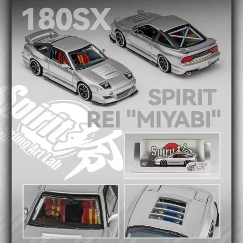 MT In Voorraad 1:64 Pandem S13 Silvia 180SX Type X Lowride Metallic Wit Diecast Diorama Auto Model Collectie Speelgoed MicroTurbo