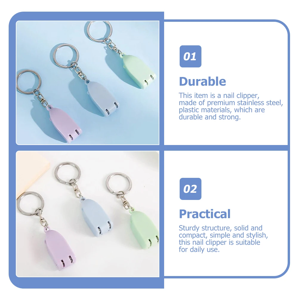 

3pcs Nail Clippers Cute Cartoon Foldable Portable Manicure Women Men Fingernail Toenail Empujador De Sturdy