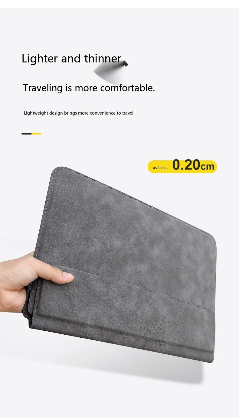 Laptop-Hülle aus Schafsleder 13,3-15,4 Zoll Ultrabook-Schutzhülle für MacBook Air Pro – Detail 4