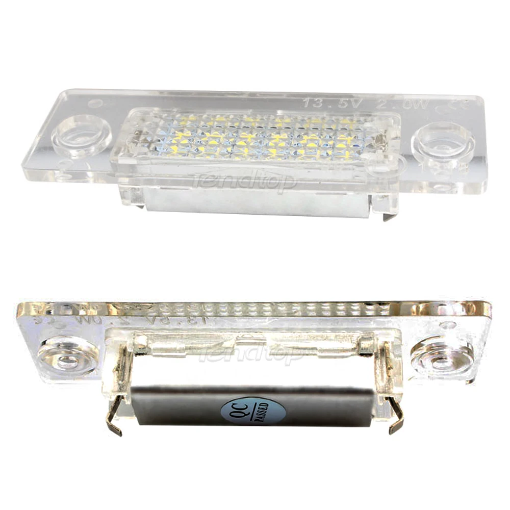 2X LED Tấm Chắn Ánh Sáng Sau Số Đèn Cho VW Golf MK5 Jetta Touran Passat B5.5 B6 Caddy Vận Chuyển Skoda siêu MK1 3U B5