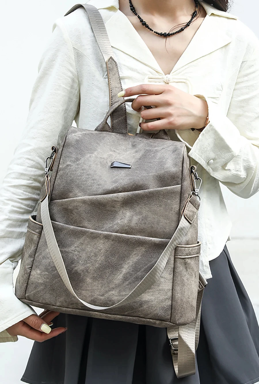 High Quality Leather Backpacks For Women Casual Knapsack Large Capacity Packs School Backpack For College Students Travel Bags