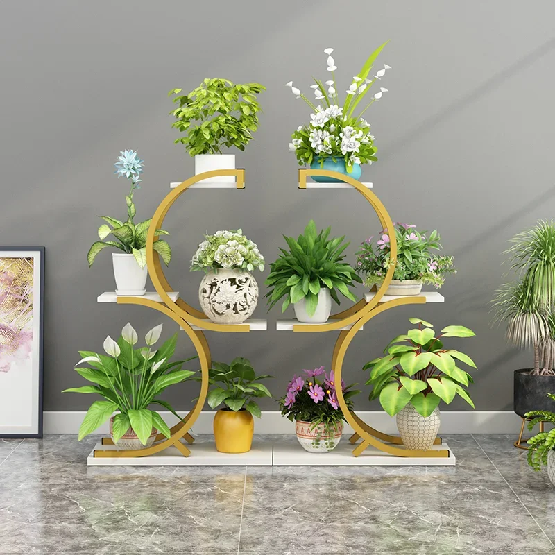 

Factory wholesale living room garden floor plant racks flower stand shelves