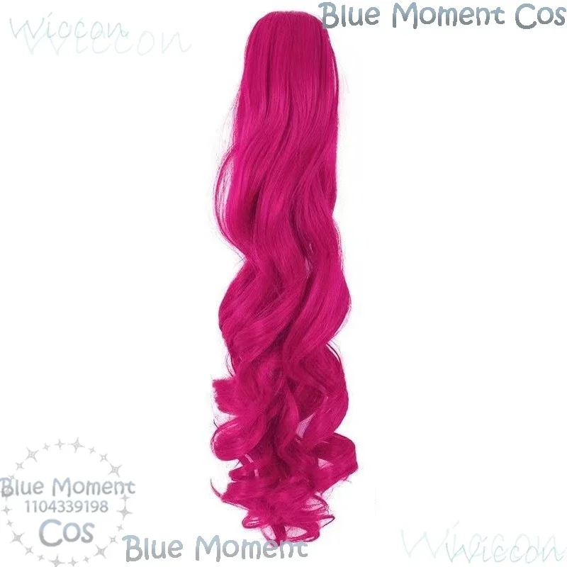 CosplayAnime Pinkie Pie Cos PP Pinkamena Diane Pie Cosplay Personificación My Little Cos Linda peluca de Pony Rosa rizos ondulados Pa