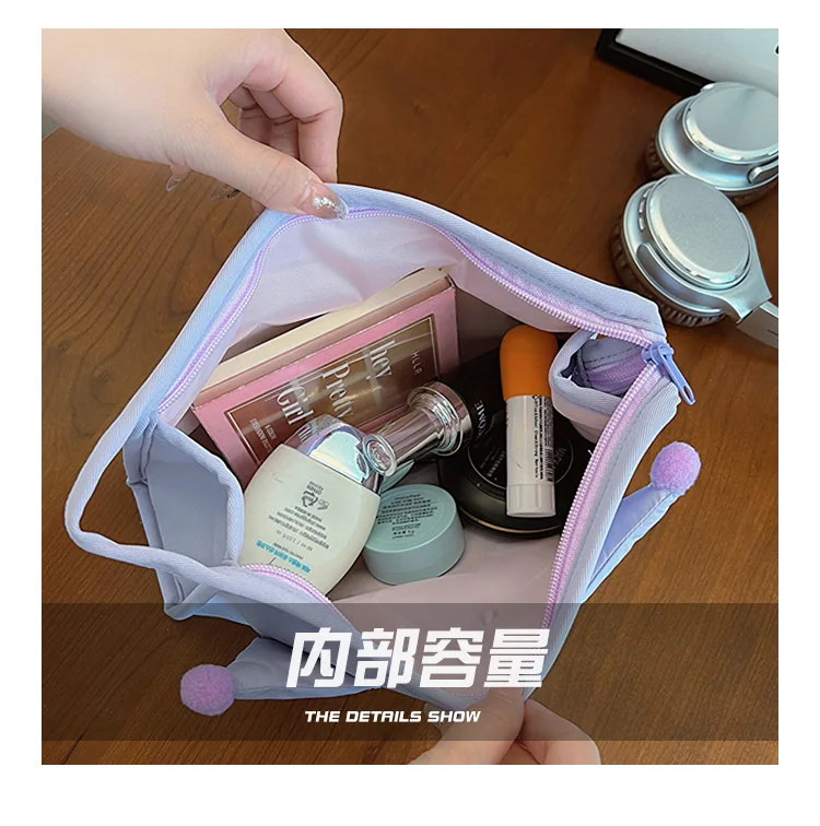 Sanrio Cartoon Makeup Bag Japanese Creative Three-Dimensional Large Capacity Toiletry Bag Simple Sweet Waterproof Storage Bag