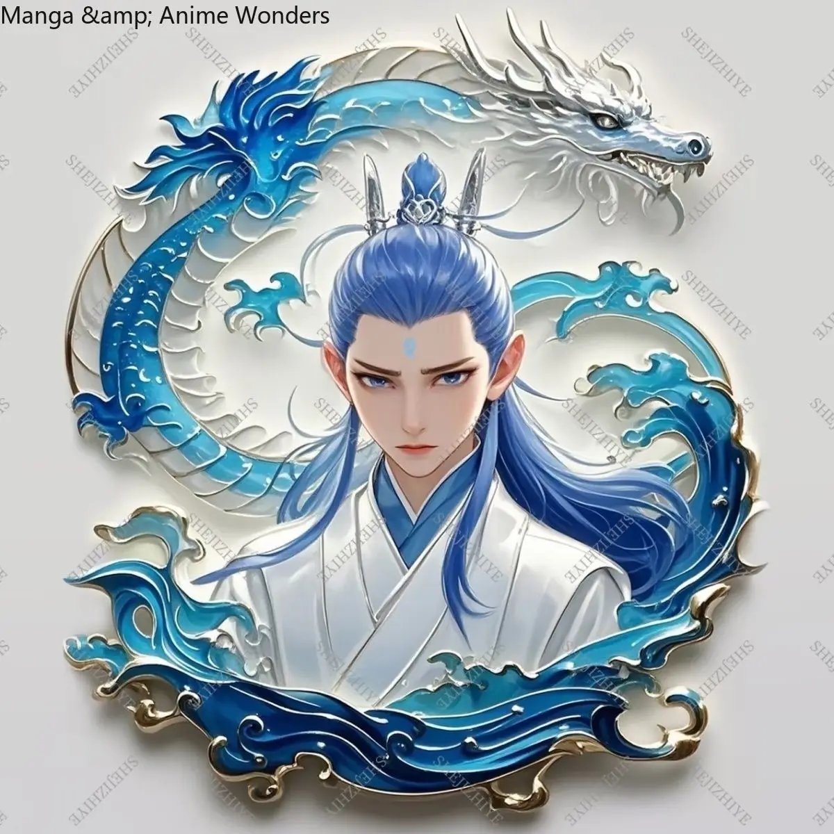 Ne Zha Ao Bing Ao Guang Cosplay Acrylic Magnetism Refrigerator Magnet Anime Collection Figures Gift Decoration