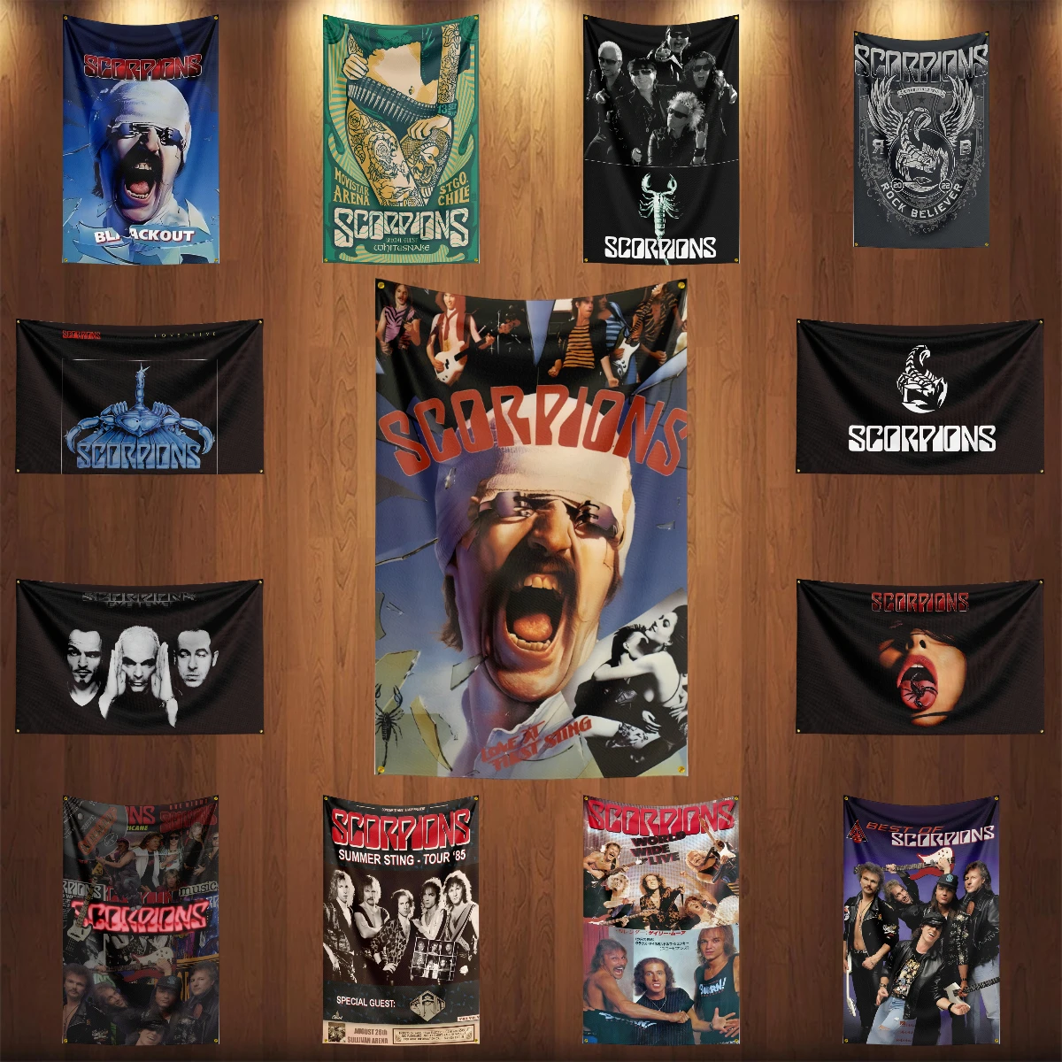 

3x5 Ft Heavy Rock Band S-Scorpionss Flag Polyester Digital Printing Banner for Bedroom Wall Art Out Door Tapestry Decora