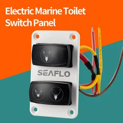 SEAFLO Electric Marine Toilet Switch Pane Toilet Control Switch for Marine Toilet