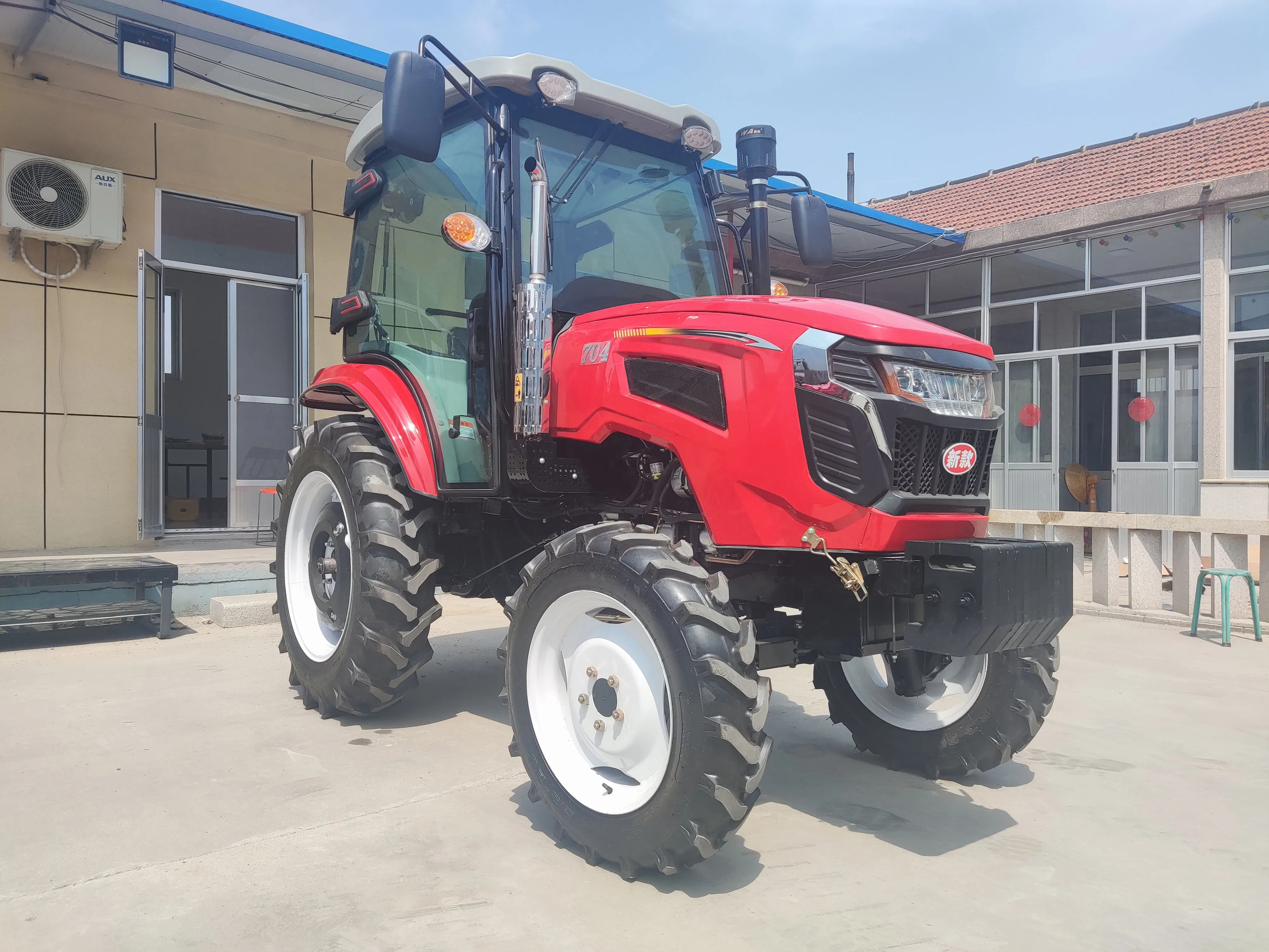 Lutian Factory Four Drive 50HP Wheel Tractor With Backhoe And Loader For Farm Use