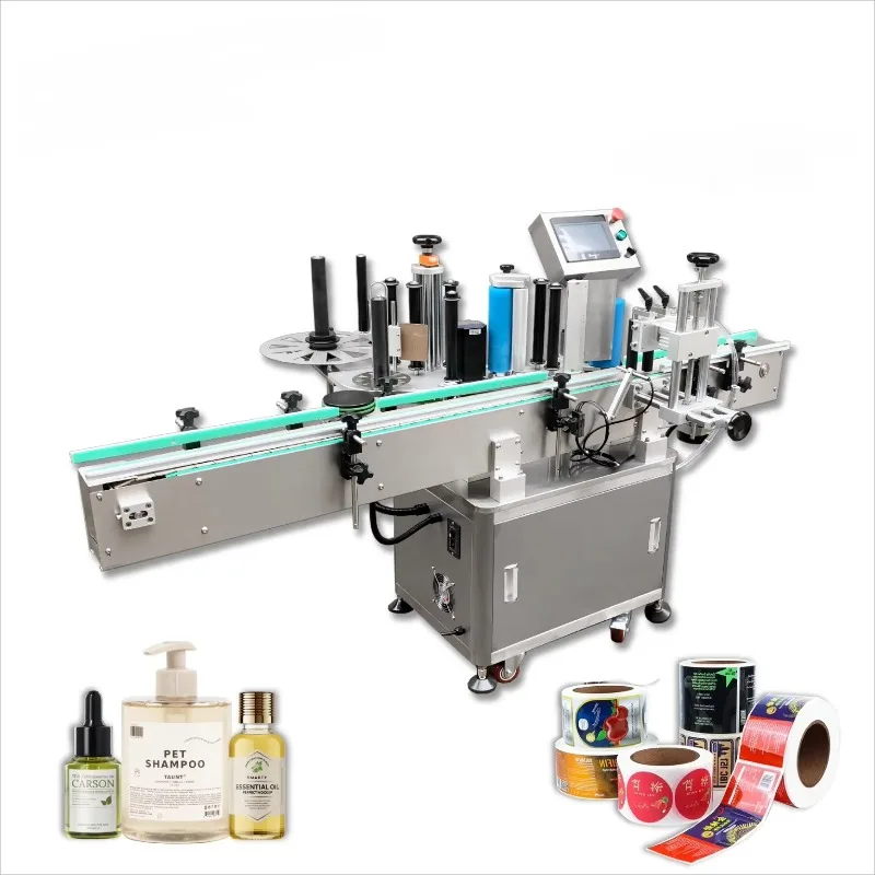 Automatic Labeler Sticking Machine Cosmetic Plastic Glass Bottles Label Auto Round Labeling Machine