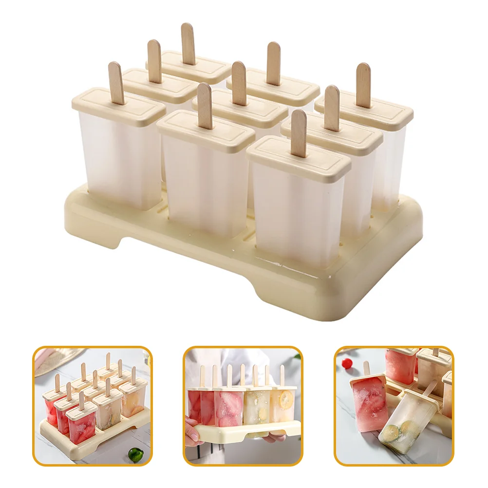 

Ice Cream Mold Molds Plastic Popsicle Trays Children's Homemade Maker Pp DIY Makers