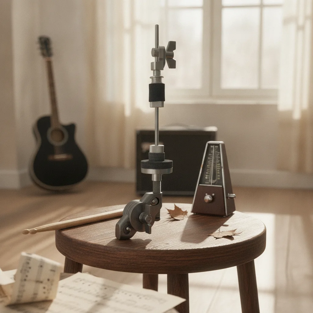 Cymbal Stacker with Clamp Adjustable Cymbal Stacker Attachment Drum Hardware Stable Shock-Absorbing for Drummers, Studios