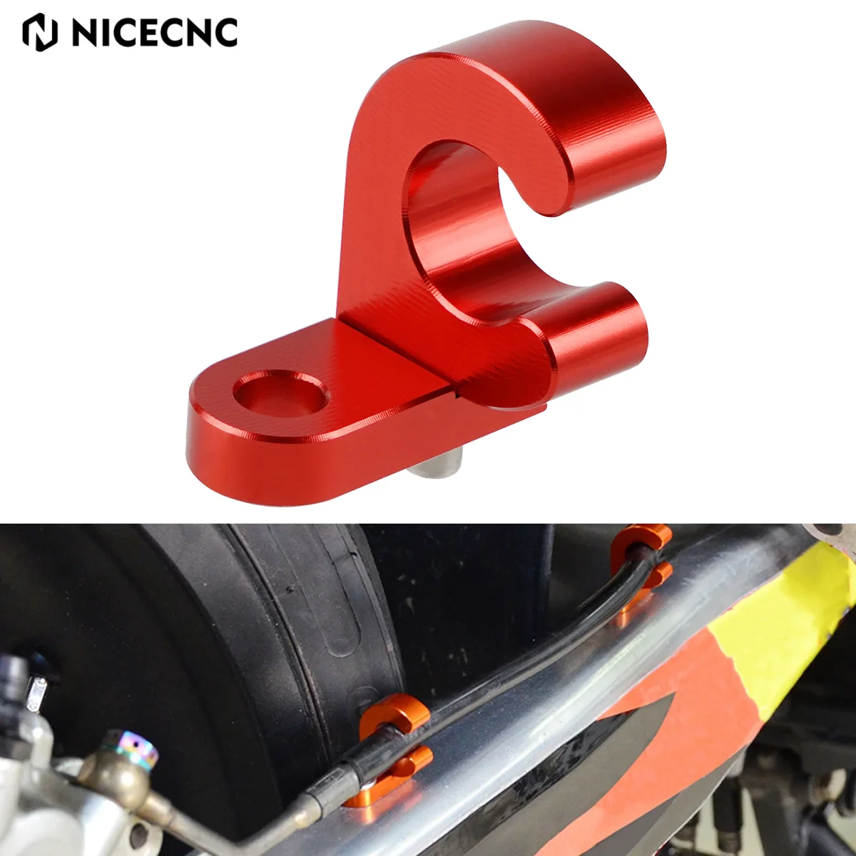 For Beta Xtrainer 300 RR 300 RR 125 RR RRS 500 480 430 390 350 300 250 200 125 2015-2024 Rear Brake Hose Line Clamp Cable Holder