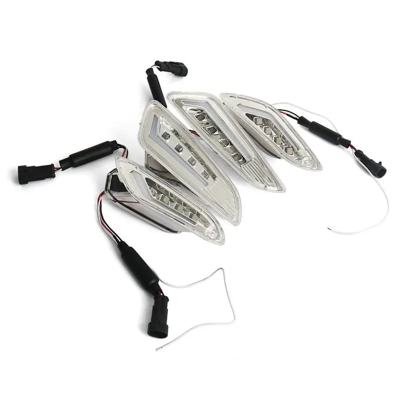 

Ingenious-Motorcycle Front Rear LED Turn Signal Lamps Brake Lights Taillights For Vespa Sprint 125 150 Primavera 150 125