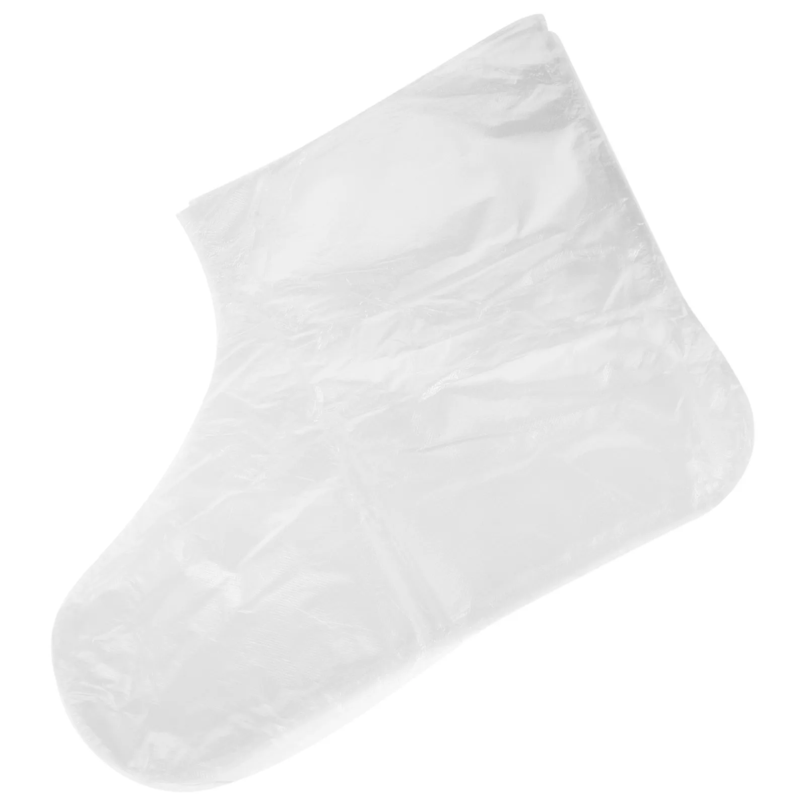 

200Pcs Disposable Foot Covers Transparent Pe Ultra Thin No Odor Large Size for Home Salon Spa Hot Wax Pedicure Use
