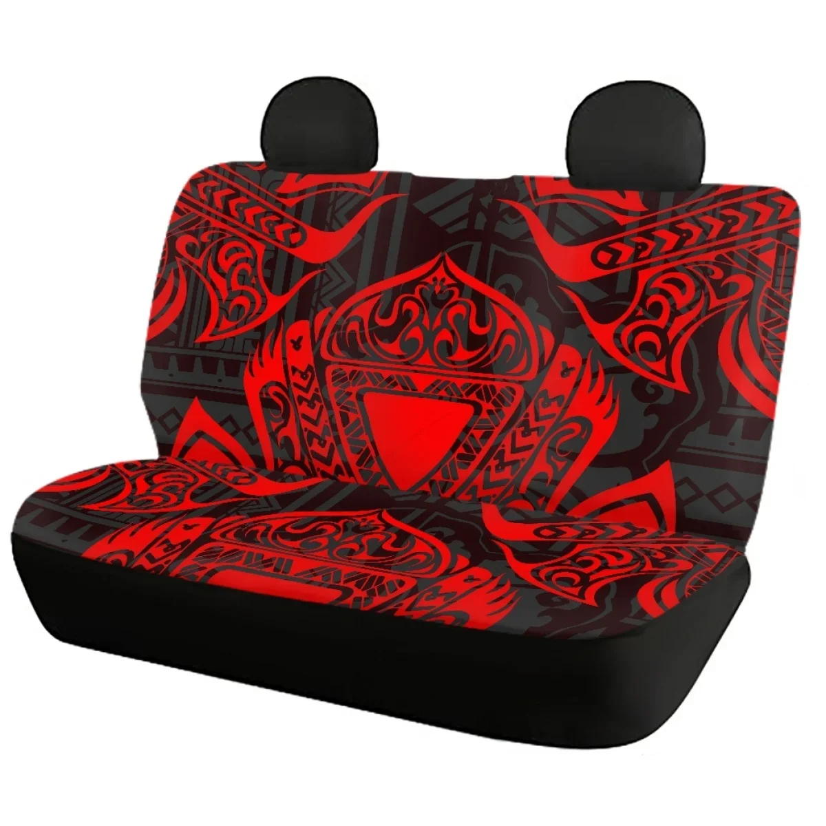 General Sedan Front and Rear Seat Cover Tribal Tattoo Print Women Car Seat Covers Breathable Full Set Utility Nonslip Car