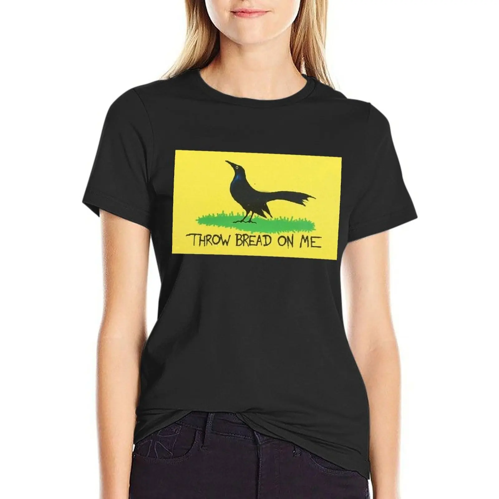 

Throw Bread On Me Bumper Sticker Sticker T-Shirt cute tops graphics animal prinfor t shirt Women