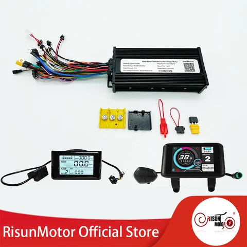 48V 52V 60V 72V 1500W-3000W 45A 3-mode Sine Wave Ebike Controller with Colorful LCD Display UKC-1 SW900