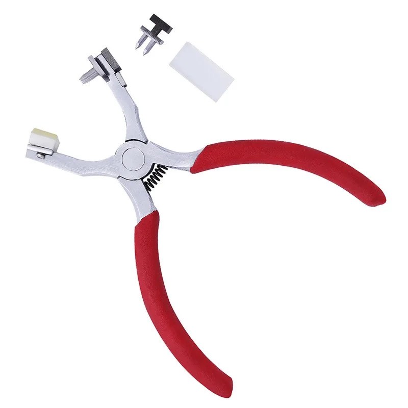 Replaceable Tip Leather Hole Punch Pliers, Silent Pricking Pliers for DIY Leather Craft Stitching Work
