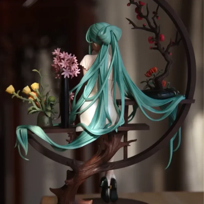 Hatsune-Miku Style Actionfigur Antiker Stil Modell Cheongsam Sänger Kawaii Thema Dekoration Display Desktop Dekoration Geschenk