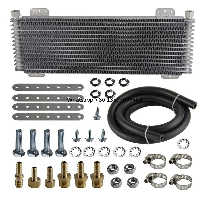 

Performance Low Pressure Drop Heavy Duty Transmission Oil Cooler With Mounting Hardware for 40,000 GVW