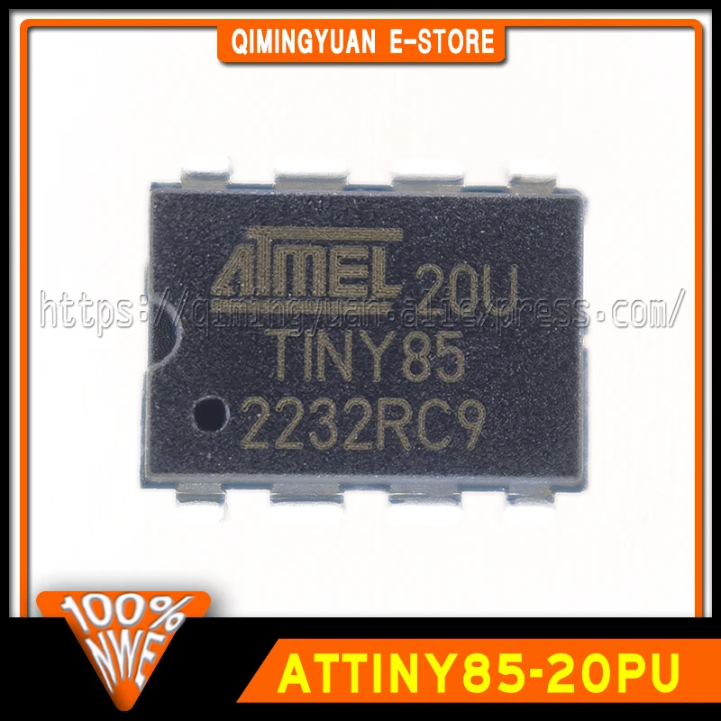 5PCS/LOT ATTINY85-20PU DIP8 TINY85 100% New Original in stock