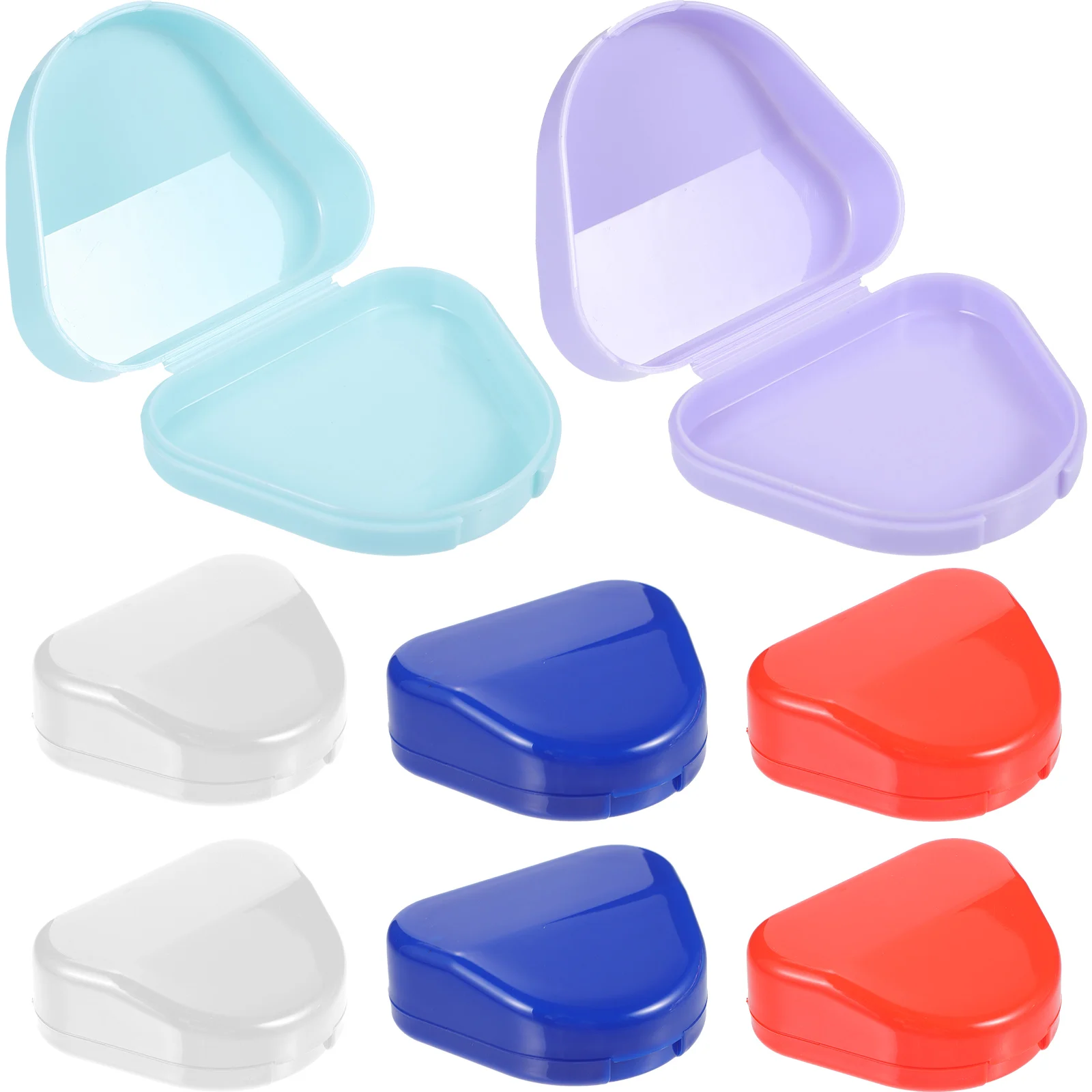 

8pcs Case Portable Travel Denture Container With Lid Retainer Holder Storage Box False Teeth Case Outdoor Daily Use Denture Box