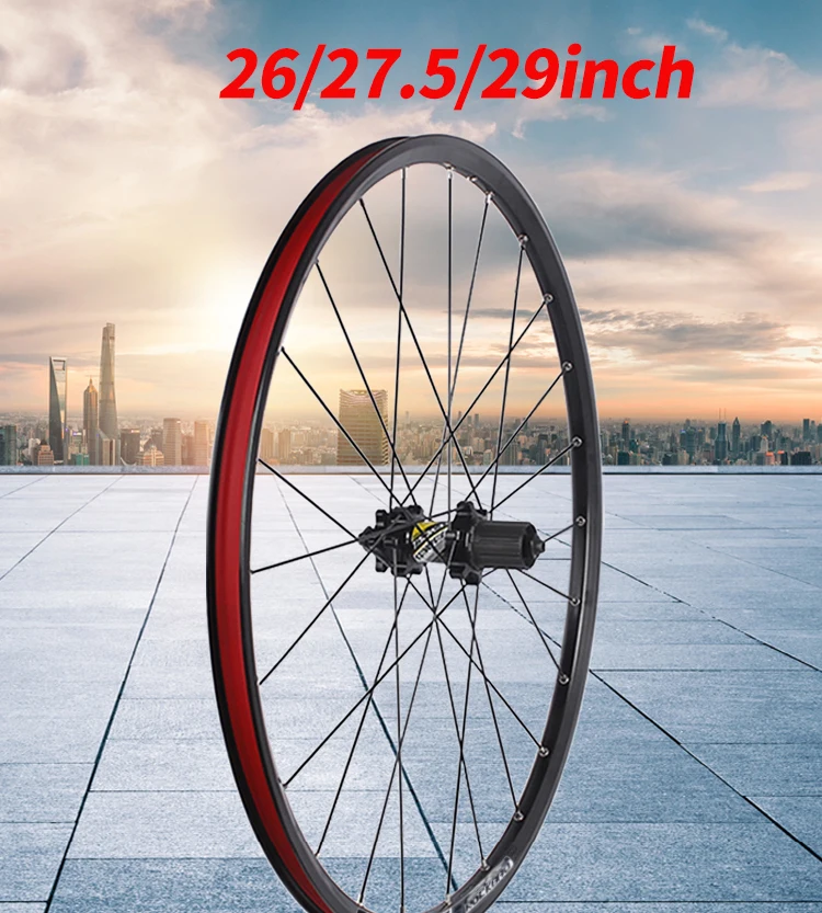ROCKBAO 26/27,5/29 Zoll Mountainbike-Laufradsatz Sechs-Nagel-Straight-Pull 2/4 Lager 8-11 Gang 24H Aluminiumlegierung MTB Fahrradlaufrad – Detail 1