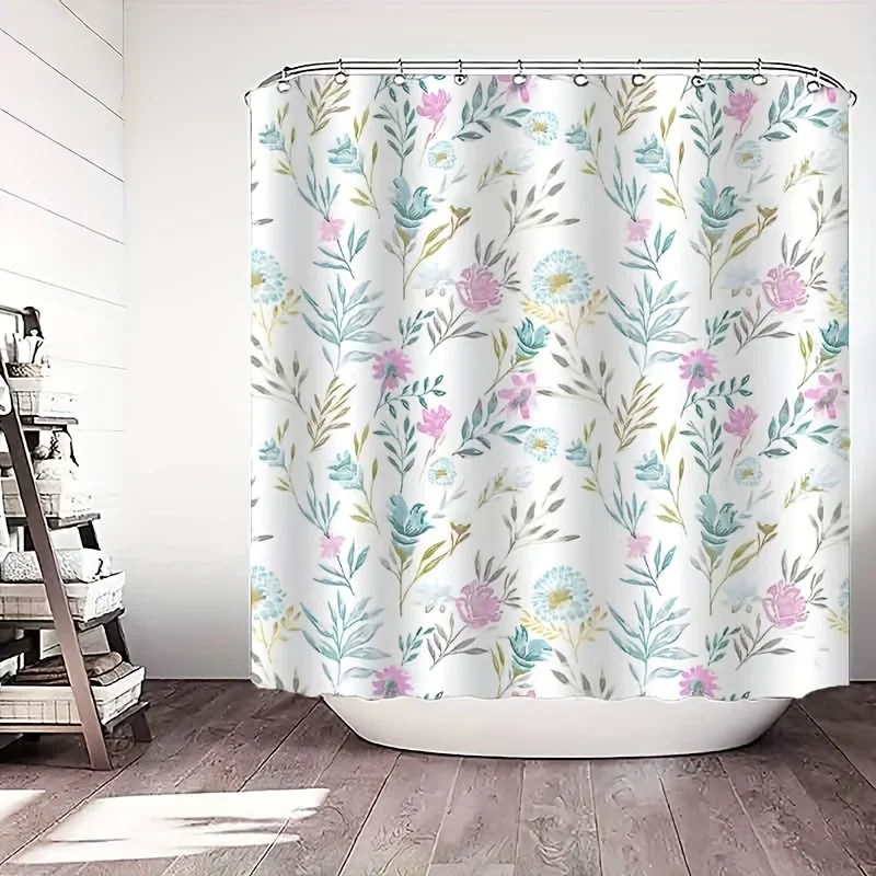 1pc & Anti-Fog Shower Curtain Suitable for - Use - Elegant Dandelion Seed Pattern Bathroom Decor Curtain, Machine Washable Batht