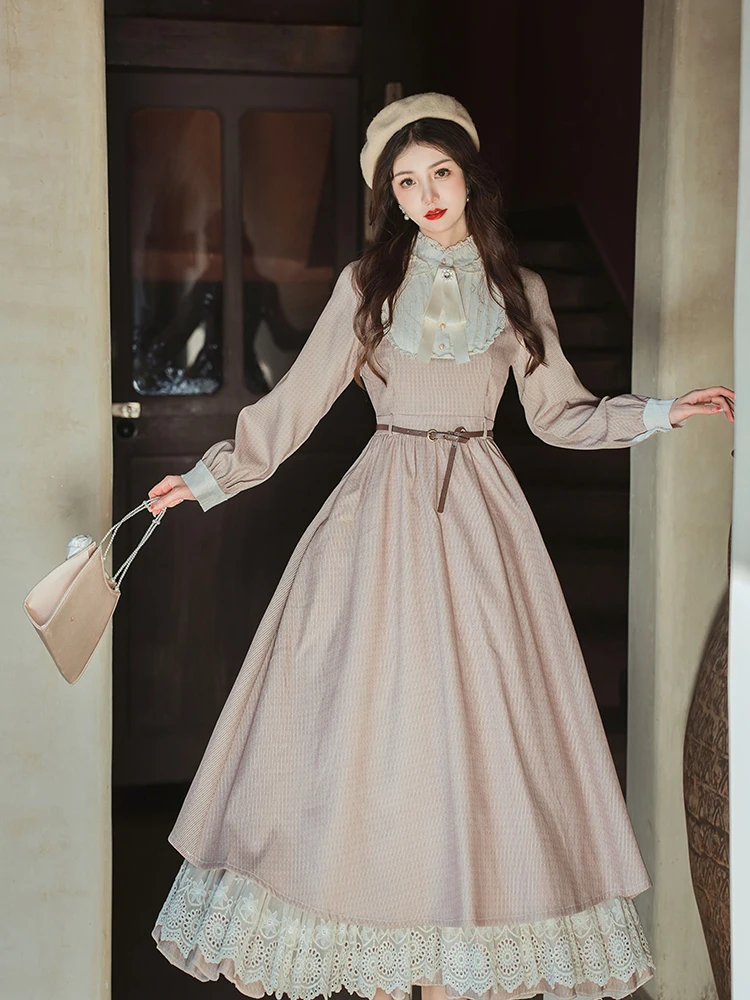 slim fit dress slacks Handmade Victorian Style Vintage Swing Dress M main image 0