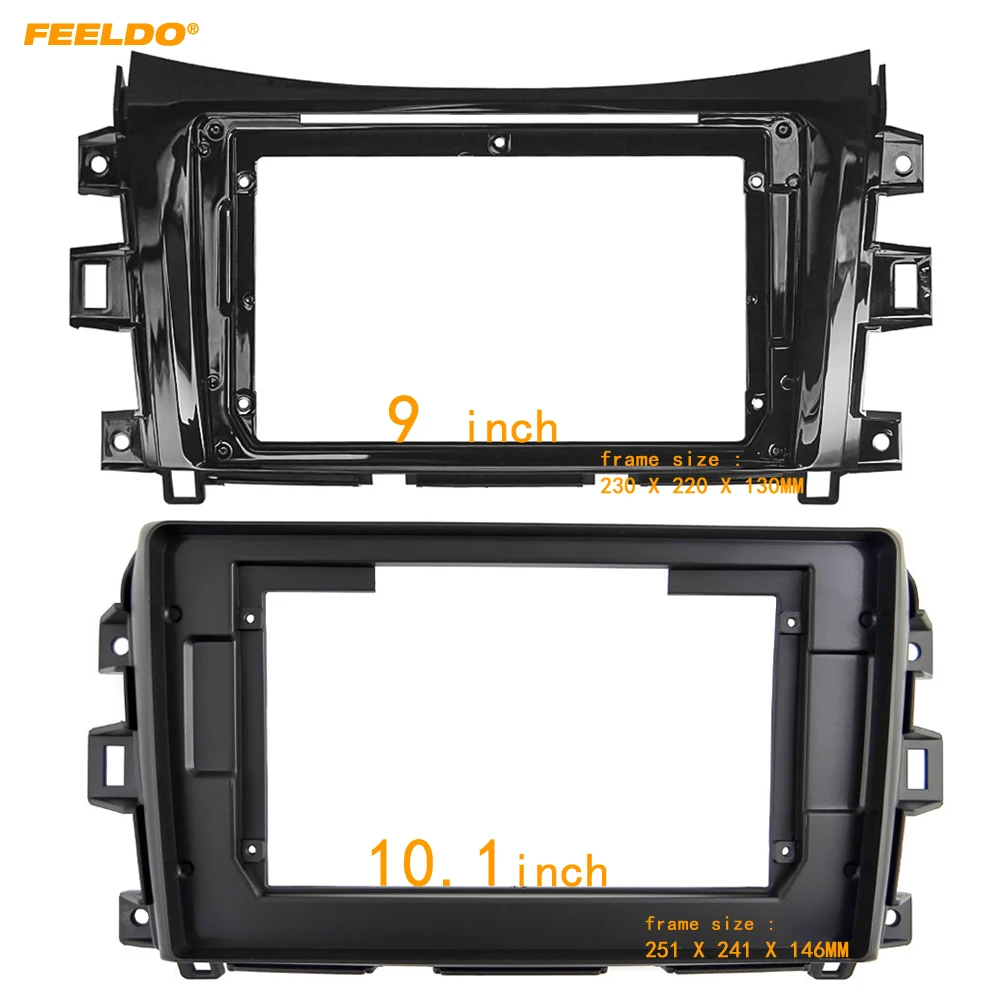 FEELDO Car Audio Face Plate Fascia Frame For Nissan Navara 14-17 9