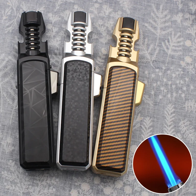 

JOBON 1300c Windproof Blue Flame Butane Lighter with Bottle Opener Outdoor Inflatable Torch Gun Lighter for Cigar Kitchen Home