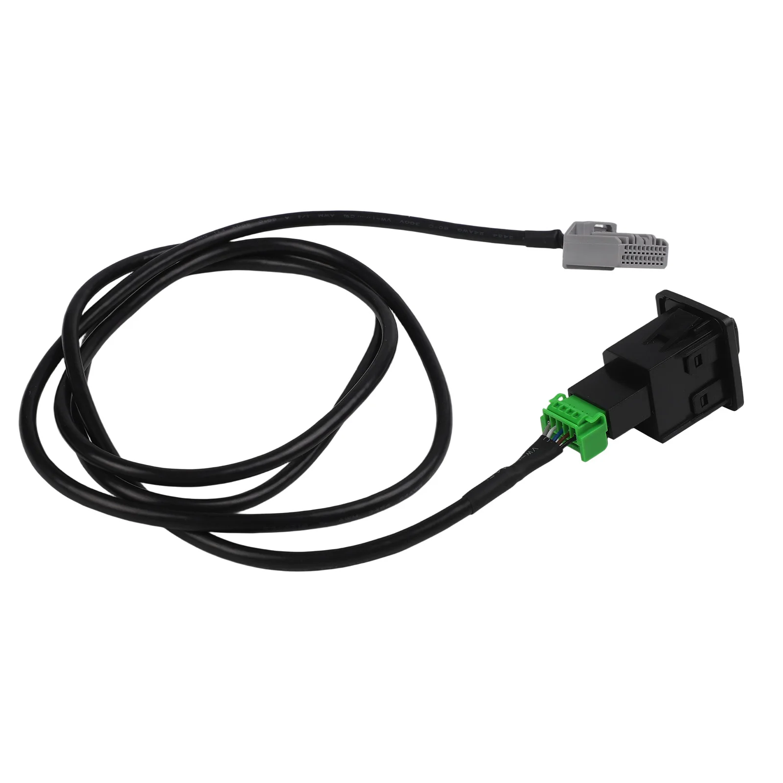 Auxiliary Stereo Socket Black 20Pin Cable Non-deformable Design 150CM Cable Length ABS Material Car Audio Upgrade